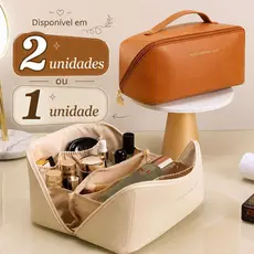 2/1 PCS Bolsa Necessaire Feminino Cosmético De Couro PU De Grande Capacidade Em Alto Qualidade
