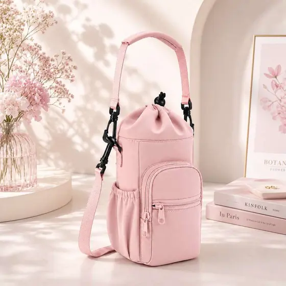 Bolsa Transversal Multifuncional Para Garrafa de Água Para Celular Chaveiro Viagem Com Alça De Ombro Ajustável CYC90718#