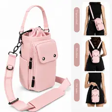 Bolsa Para Garrafa Vira Mochila 5 Bolsos 40oz Impermeável Alça Ajustável Com Mosquetão Uso Nas Costas E Transversal