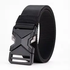 Novo cinto masculino com fivela de ,nylon trançado, leve, respirável, diário, cinto masculino 120cm-160cm