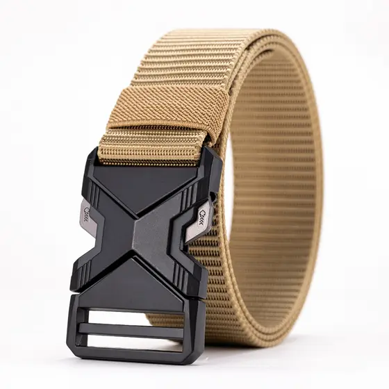 Cinto masculino de nylon, tecido tático de lona do exército, moda casual, designer de luxo, cinto jeans para homens