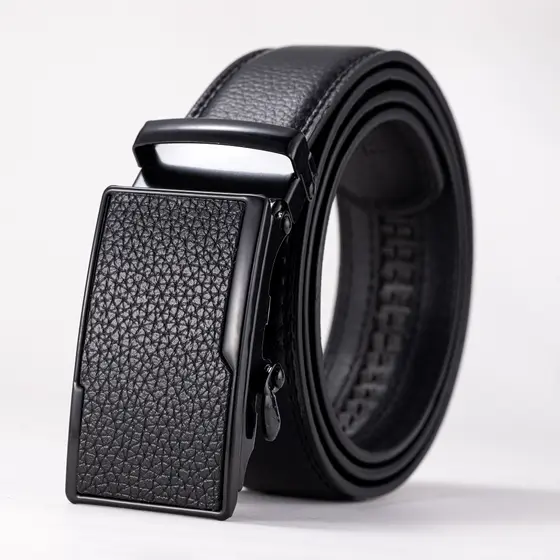 Cinto de couro da moda masculina cinto de couro de alta qualidade negócios fivela automática cinto 110cm 120cm 130cm