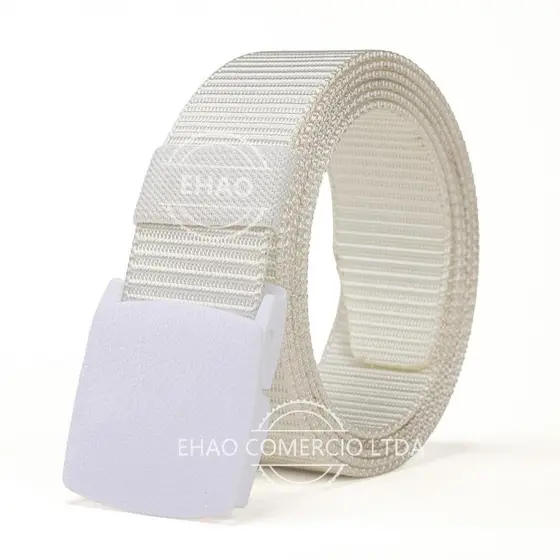Fivela Automática Branca Nylon Exército Tático Cinto Masculino Militar Lona Cinto de Cintura Ao Ar Livre Viagem Jeans