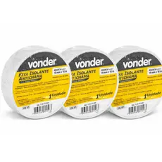 Fita isolante, 19 mm x 10 m, branca, VONDER