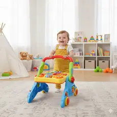 Andador Infantil Multifunções Mesa Integrada C/ Som 4 Em 1 Educativo Aprendizagem