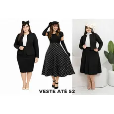 CONJUNTO SOCIAL FEMININO KIT 2 PEÇAS BLUSA TOP CROPPED E SAIA LONGA DE BOLINHAS ROUPAS SOCIAIS MODA EVANGÉLICA PLUS SIZE
