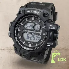 Rel贸gio Digital Masculino Pallyjane A Prova d'Agua Original Sport Com Luz Cronometro Alarme Calend谩rio Esportivo