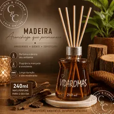 Kit com 3 Difusores de ambiente com varetas 240 ml Vidaromas