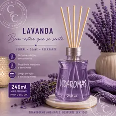 Difusor de aromas com varetas para ambientes 240 ml Vidaromas