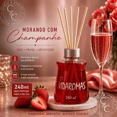 Kit com 4 Aromatizadores de ambiente com varetas 240 ml Vidaromas