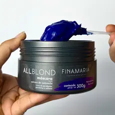 MÁSCARA MATIZADORA PEROLADA 300G | ANTI-AMARELO | HIDRATAÇÃO E BRILHO DO LOIRO | FINA MARIA