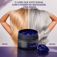 Matizador Perolado Para Cabelos Loiros 300g | Anti Amarelado | Brilho e Maciez | Fina Maria