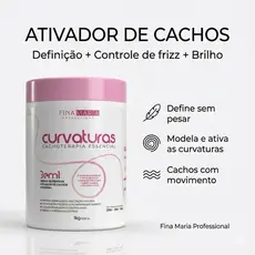 SUPER CREME PARA PENTEAR ATIVADOR DE CACHOS | ANTIFRIZZ E NUTRIÇÃO | FINA MARIA