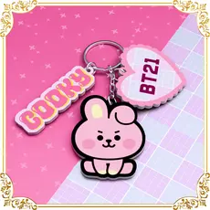 Chaveiro Cooky – KPOP Fofo Idol Coreano Kawaii Colecionável Acessório Chaves Charm Jungkook BTS BT21