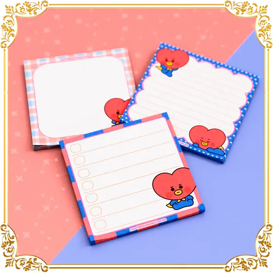 Blocos de Anotações Tata (Coleção Baby21) – BTS Army V Taehyung BT21 Papelaria Fofa KPOP Kawaii