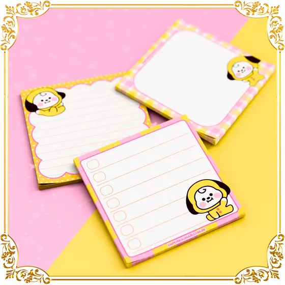 Blocos de Anotações Chimmy (Coleção Baby21) – BTS Army Jimin BT21 Papelaria Fofa KPOP Kawaii Coreano