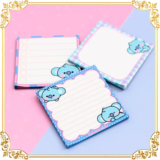 Blocos de Anotações Koya (Coleção Baby21) – BTS Army Namjoon BT21 Papelaria Fofa KPOP Kawaii Coreano