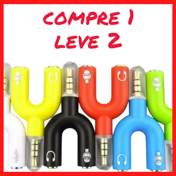 Compre 1 Leve 2!Cabo Adaptador Splitter P3 X P2 Gamer Fone Microfone Headset Xbox Ps4 A25