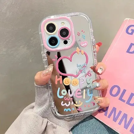 Capa IPhone 11 12 13 Pro Max Espelhada Transparente Coloridas Anti Impacto Proteção para Câmera