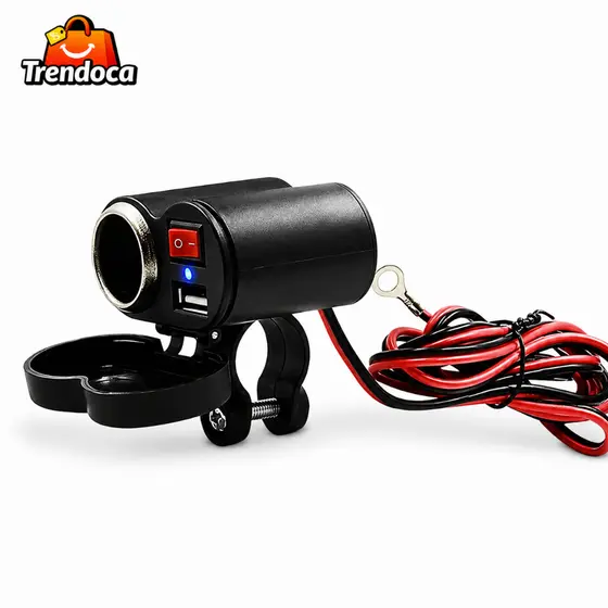 Carregador Veicular USB Turbo 12V Para Moto e Carro - Portabilidade e Proteção