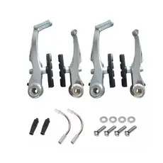 FREIO P/ BIKE V-BRAKE ALUMINIO  4 PCS POLIDO TIPO LOGAN BICICLETA