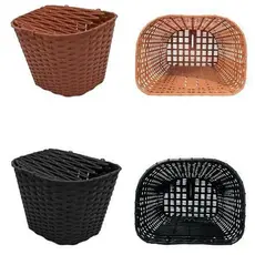 Cesta Dianteira para Bicicleta em Plástico Estilo Vime – Praticidade e Charme no Seu Pedal!