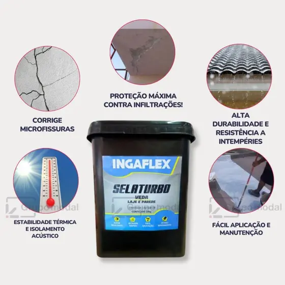 Manta Líquida Impermeabiliza Tudo Selaturbo 18KG, 12KG, 3.6KG.