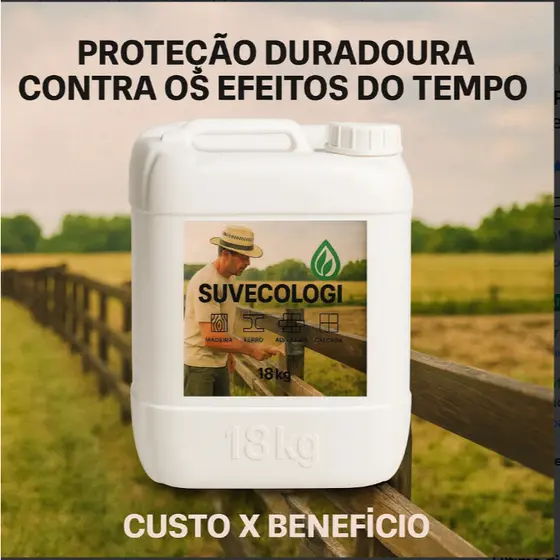 Tinta Óleo 18l Para Fazenda, Currais, Cercas, Calçadas, Fachadas,Alvenaria,Pisos,Portões e Ferro 5l