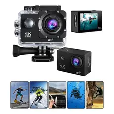 Câmera Sport Filmadora 4k Ultra Hd Wi-fi Capacete Pro Go Action A Prova D'Água