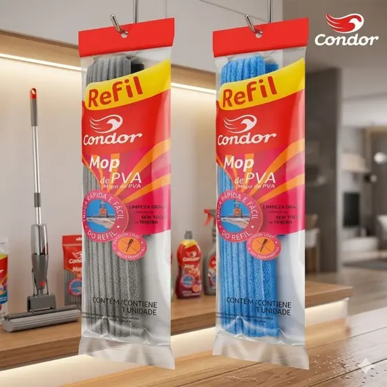 Refil Mop PVA Condor Original – Reposição para Rodo Mop Esponja Super Absorvente