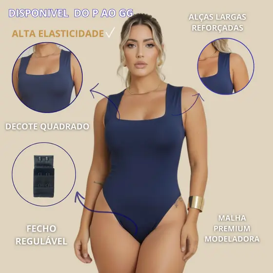 Kit 2 Bori Blusinha Feminina Decote Quadrado Tecido Suplex Premium Regata Blogueira