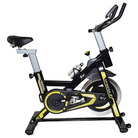 Bicicleta Spinning Ergométrica Com Roda De Inércia De 13kg Fitness Premium Amarelo