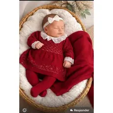 Saída de Maternidade Bebê em Tricot Luxo 5 Pçs Premium Conjunto Completo Macio Antialérgico Presente