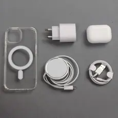 Kit 5 Em 1 Para iPhone/Carregador De Indução/Cabo De Dados/Fones De Ouvido Capa Protetora De Telefone