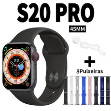 Conjunto De Sete Pulseiras De Oito , Smartwatch S20 Pro MINI Watch Series 10 Bluetooth Monitoramento De Frequência Cardí