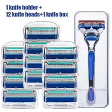 Navalha Unissex 8pcs/12pcs Fusion 5 Lâminas de barbear masculinas