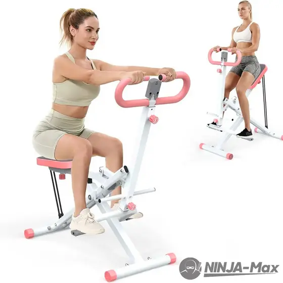 NINJA-MAX Máquina De Agachamento Simulador De Remo Dobrável Fitness Exercício Doméstico