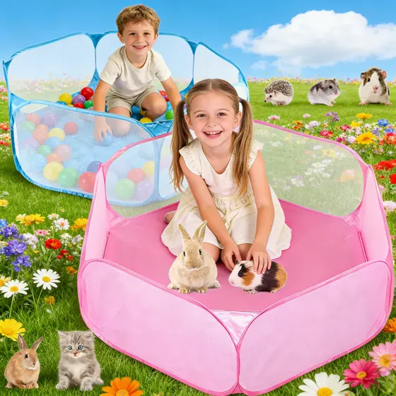 ​​Cercadinho Dobravél 120cm Piscina de Bolinhas Piscina de bolinhas oceânica hexagonal Impermeável Para Bebês e Pets