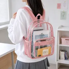 Mochila Transparente Resistente Adulto Infantil Feminina Masculina Enfermagem  Maquiador Natação Escola Presidio