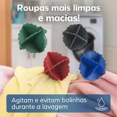 Bola Esfera para Lavar Roupa com 4 Peças 5,5cm