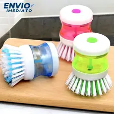 Escova com Dispenser para Detergente Max Clean 8,5x7cm 3612108