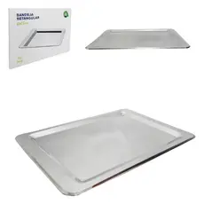 Bandeja de Inox Retangular Ecolumi 40x28cm