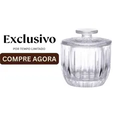 Manteigueira Francesa de Vidro Redonda Graffiato Hauskraft com Tampa 150ml