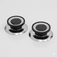 Puxador de Tampa para Panela Bons Cheff 2 Peças Inox e Plástico 6CM Preto