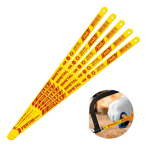 Kit 20 Lâmina Arco Serra Aço Bimetal 24 Dentes 300mm 12 Pol