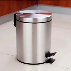 Lixeira Inox 3L 5L 12 Litros Cesto de Lixo Antiderrapante, Balde Removível Cozinha Banheiro