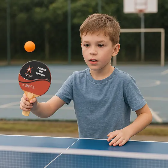 Kit Ping Pong Profissional 2 Raquetes 3 Bolinhas e Rede para Tênis de Mesa Ergonômico Emborrachado