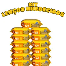 Kit Toalhas Umedecidas Pacotes Lenço -  Chameguinho Baby Neném Menina Menino