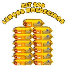 Kit 800 Toalhas Umedecidas Chameguinho Baby Lenço Infantil Higiene Bebê RN Neném Menina Menino