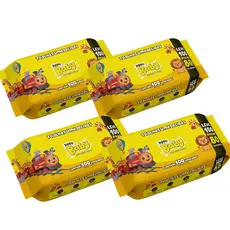 Kit 400 Lenços Umedecido Toalhas Higiênicas 100 Folhas Infantil Menina Menino Bebe Pippo Baby